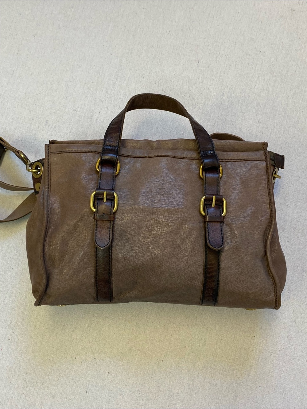 Fossil Maddox Vintage Handbag Satchel Purse Bag Leather - Picture 4 of 14